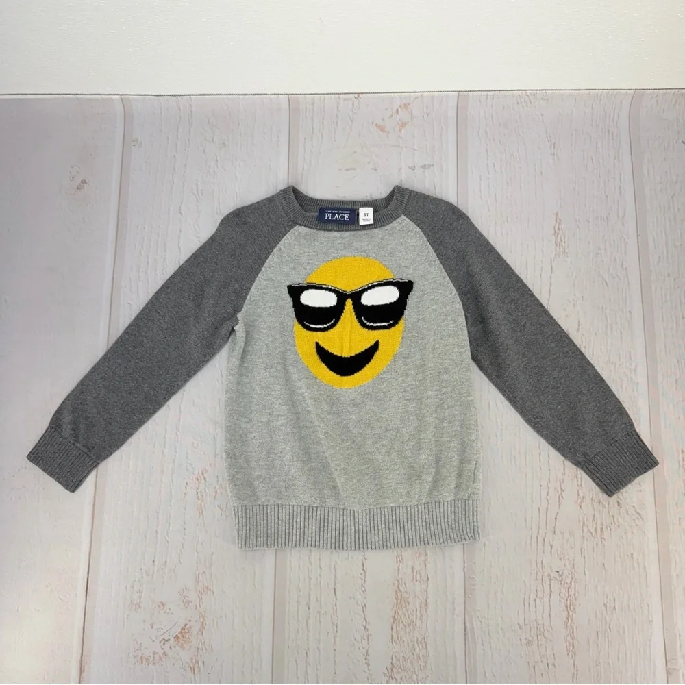 Children’s Place 2pc Sweater Bundle Emoji Rainbow Boys 3T‎